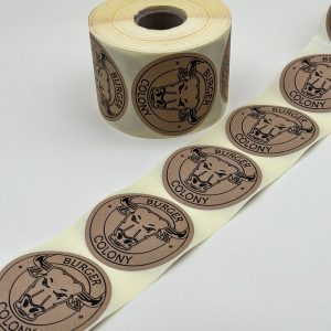 Personalisierte Sticker auf Rolle